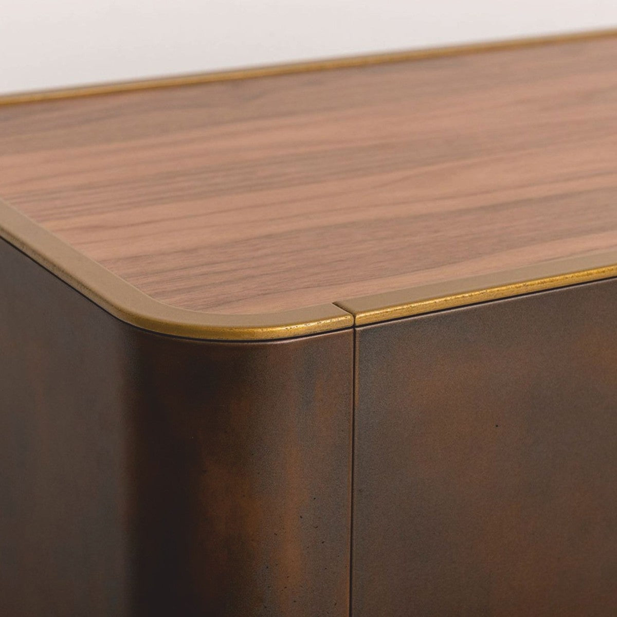 Casa Padrino Luxus Sideboard mit 4 Türen und 2 Schubladen Braun / Grau / Messing 226,5 cm - Luxus Möbel