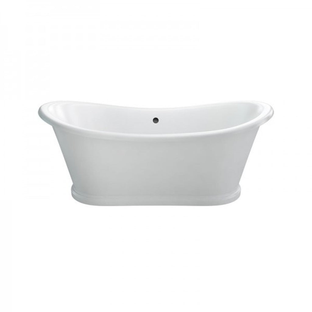 Casa Padrino freistehende Badewanne BAdm180 im Retro Stil, Weiß, 1800 x 885 x 745 mm