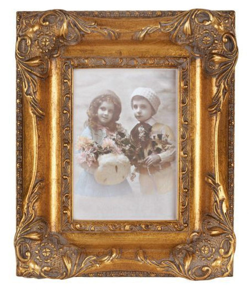Casa Padrino Barock Bilderrahmen Gold Antik Stil 24 x 20 cm - Bilder Rahmen Foto Rahmen Jugendstil Antik Stil Mod AX23