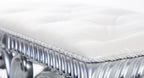 Casa Padrino Barock Luxus Sitzbank Lafayette aus massivem Eichenholz in Silber und Creme, 120 x 50 x 55 cm