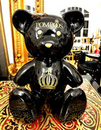 Harald Glööckler Luxus Designer Deko Teddybär Skulptur Pompöös by Casa Padrino Schwarz / Gold - Glööckler Deko Figur - Designer Deko Figur Teddy