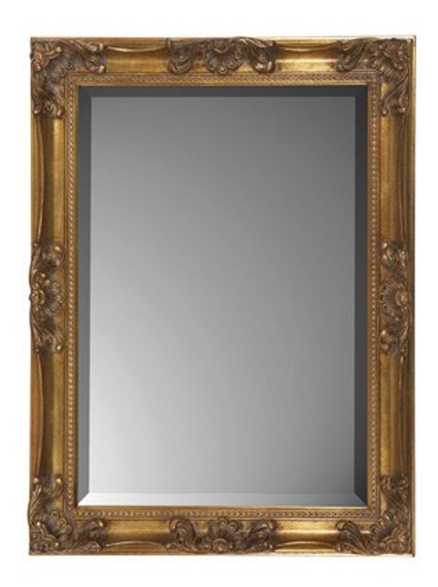 Casa Padrino Barock Spiegel Gold Rechteckiger Wandspiegel 62 x 82 cm  