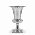 Casa Padrino Designer Aluminium Vase Silber Ø 35 x H. 60 cm - Luxus Blumenvase im Pokal Design (KI Studio)