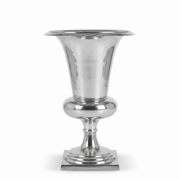 Casa Padrino jarrón de aluminio de diseño Ø 35 x H. 60 cm - Jarrón de Lujo en Diseño de Taza
