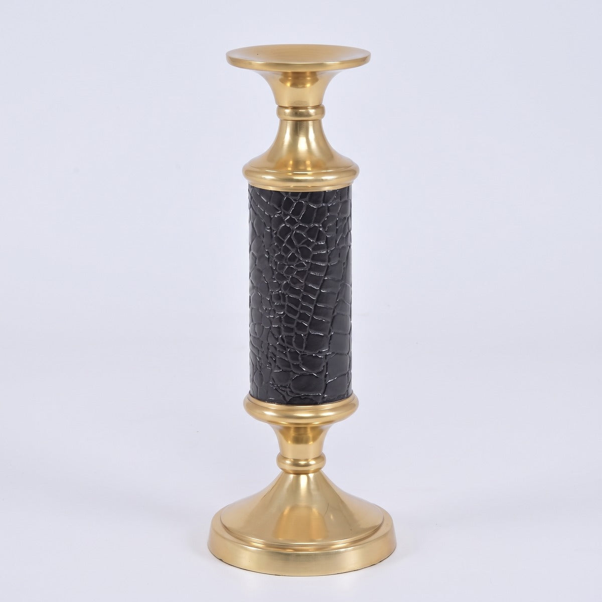 Casa Padrino Luxus Kerzenständer Messing Gold / Schwarz Ø 11 x H. 30 cm - Hotel & Restaurant Accessoires (KI Studio)