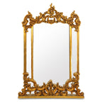 Casa Padrino Barock Wandspiegel Gold 90 x H. 125 cm - Handgefertigter Spiegel mit prunkvollen Verzierungen - Möbel im Barockstil (KI Studio)
