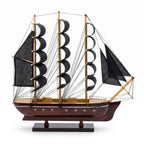 Casa Padrino Deko Segelschiff Belem mit Massivholz Ständer Braun / Schwarz - Verschiedene Größen - Handgefertigtes Schiff Holzschiff - Deko Accessoires (KI Studio)