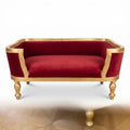 Casa Padrino Barock Hundebett & Katzenbett Bordeauxrot / Gold - Handgefertigtes Hunde & Katzen Sofa im Barockstil - Barock Hunde & Katzen Möbel - Barock Tiermöbel (KI Studio)