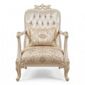 Casa Padrino Luxus Barock Sessel Silber / Mehrfarbig / Creme / Gold - Prunkvoller Wohnzimmer Sessel mit elegantem Muster - Luxus Wohnzimmer Möbel im Barockstil - Barock Möbel - Edel & Prunkvoll (KI Studio)