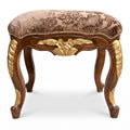 Pompöös by Casa Padrino Luxus Barock Sitzhocker Braun / Gold - Pompööser Barock Hocker designed by Harald Glööckler - Pompööse Barock Möbel (KI Studio)