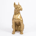 Casa Padrino Luxus Deko Figur Boxer Hund Gold H. 65 cm - Wetterbeständige Deko Skulptur - Wohnzimmer Deko - Garten Deko - Luxus Deko Tierfigur (KI Studio)