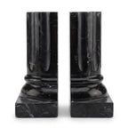 Casa Padrino Luxus Marmor Buchstützen Set Barock Säulen Schwarz H. 21 cm (KI Studio)