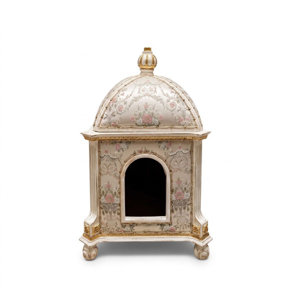 Pompöös by Casa Padrino Barock Katzenhaus Provence Silber / Cremeweiß / Gold - designed by Harald Glööckler (KI Studio)