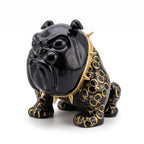Casa Padrino Luxus Deko Figur Hund Bulldogge Schwarz / Gold 20 cm - Deko Skulptur (KI Studio)
