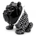 Casa Padrino Luxus Deko Figur Hund Bulldogge Schwarz / Weiß 20 cm - Deko Skulptur (KI Studio)