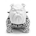 Casa Padrino Luxus Deko Figur Hund Bulldogge Weiß / Schwarz 20 cm - Deko Skulptur (KI Studio)