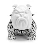 Casa Padrino Luxus Deko Figur Hund Bulldogge Weiß / Schwarz 20 cm - Deko Skulptur (KI Studio)