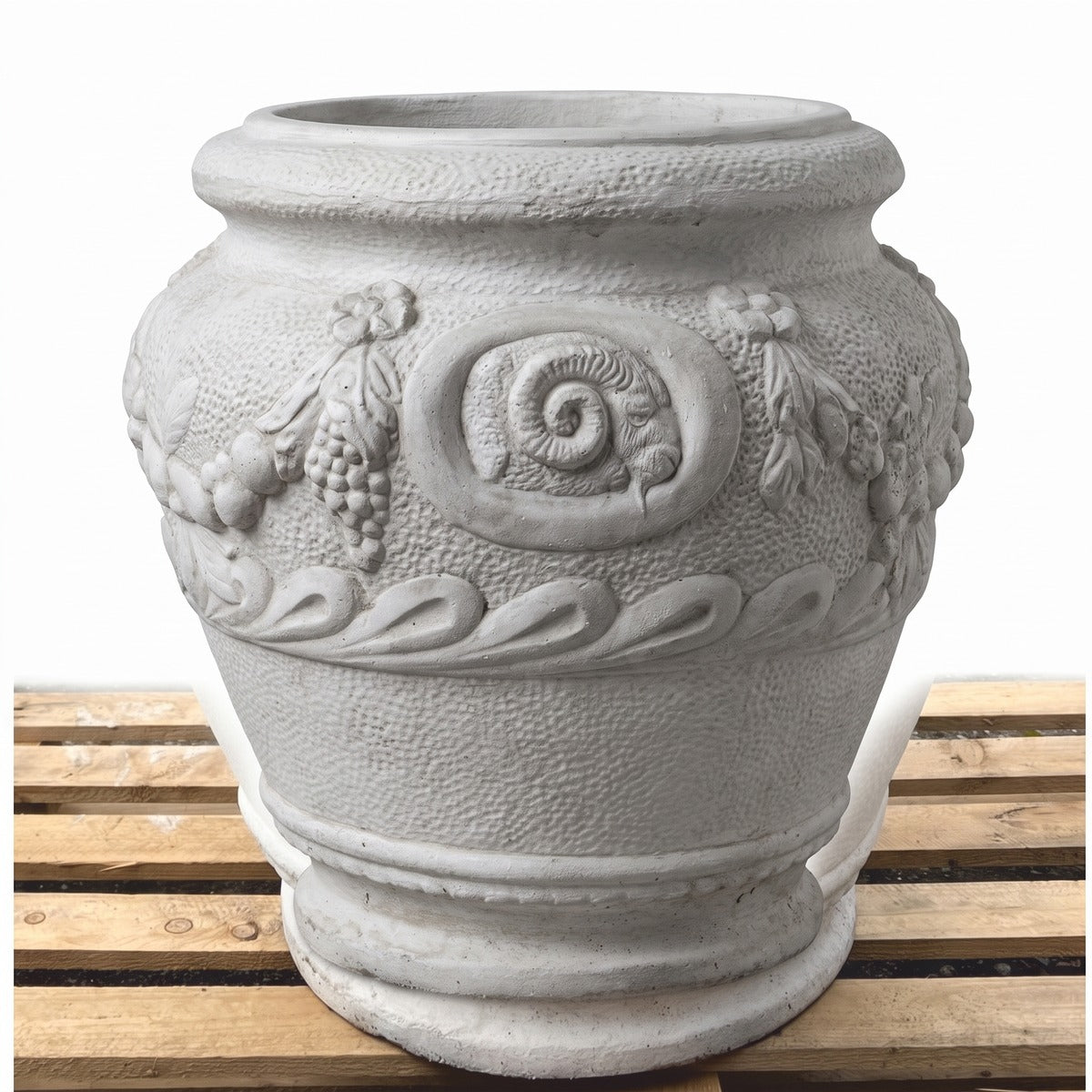 Casa Padrino Barock Garten Deko Blumentopf Grau H. 66 cm (KI Studio)