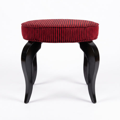 Casa Padrino Barock Hocker Rot / Schwarz H. 49 cm - Barockstil Möbel (KI Studio)