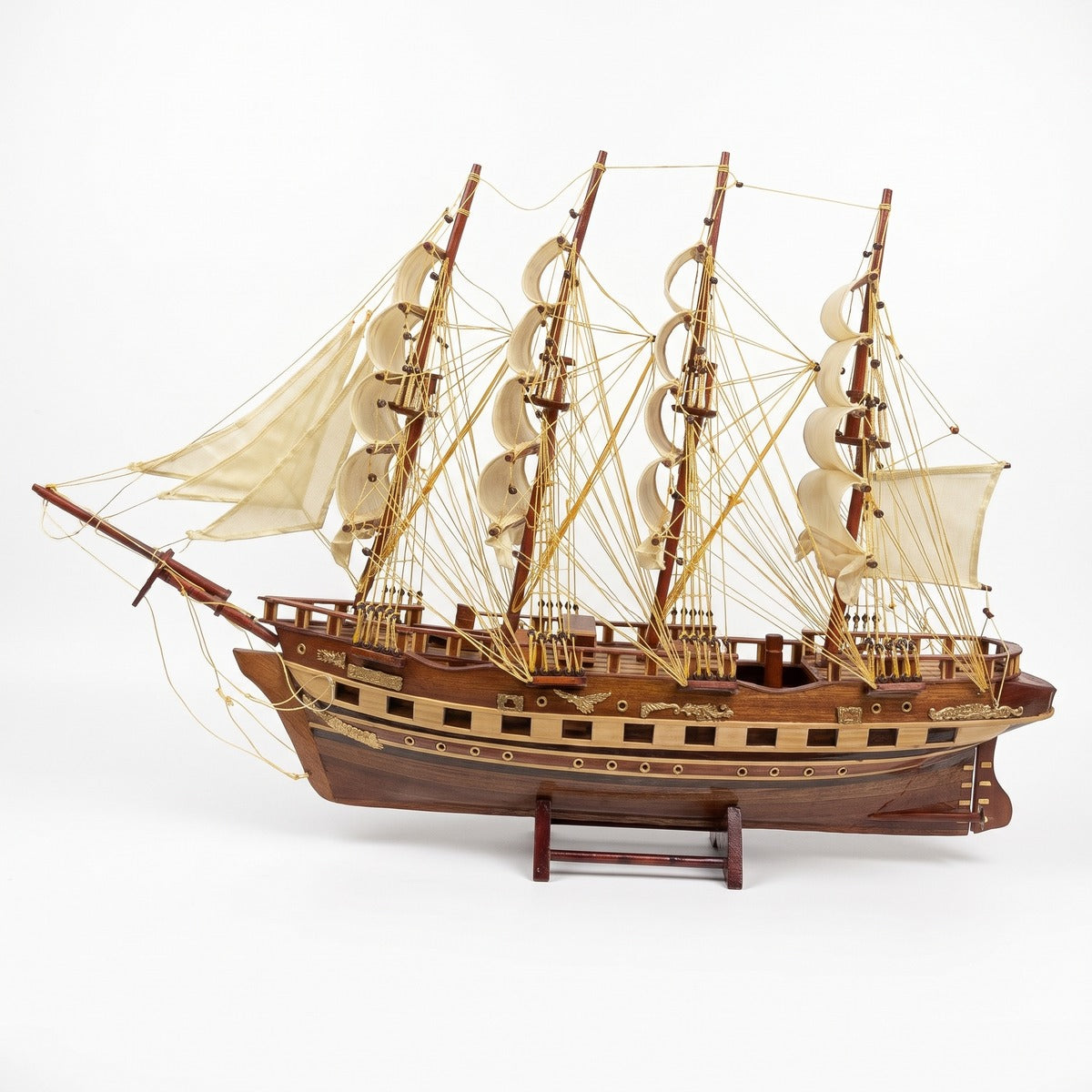 Casa Padrino Deko Segelschiff France II 74 cm - Handgefertigtes Modellschiff (KI Studio)