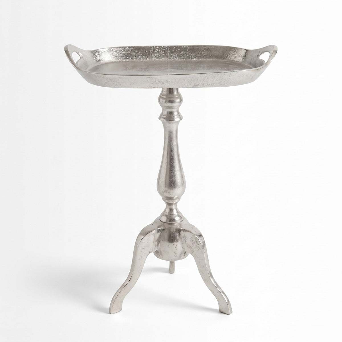 Casa Padrino Aluminium Beistelltisch Silber 48 x 28 x H. 59 cm - Elegantes Luxus Möbelstück (KI Studio)