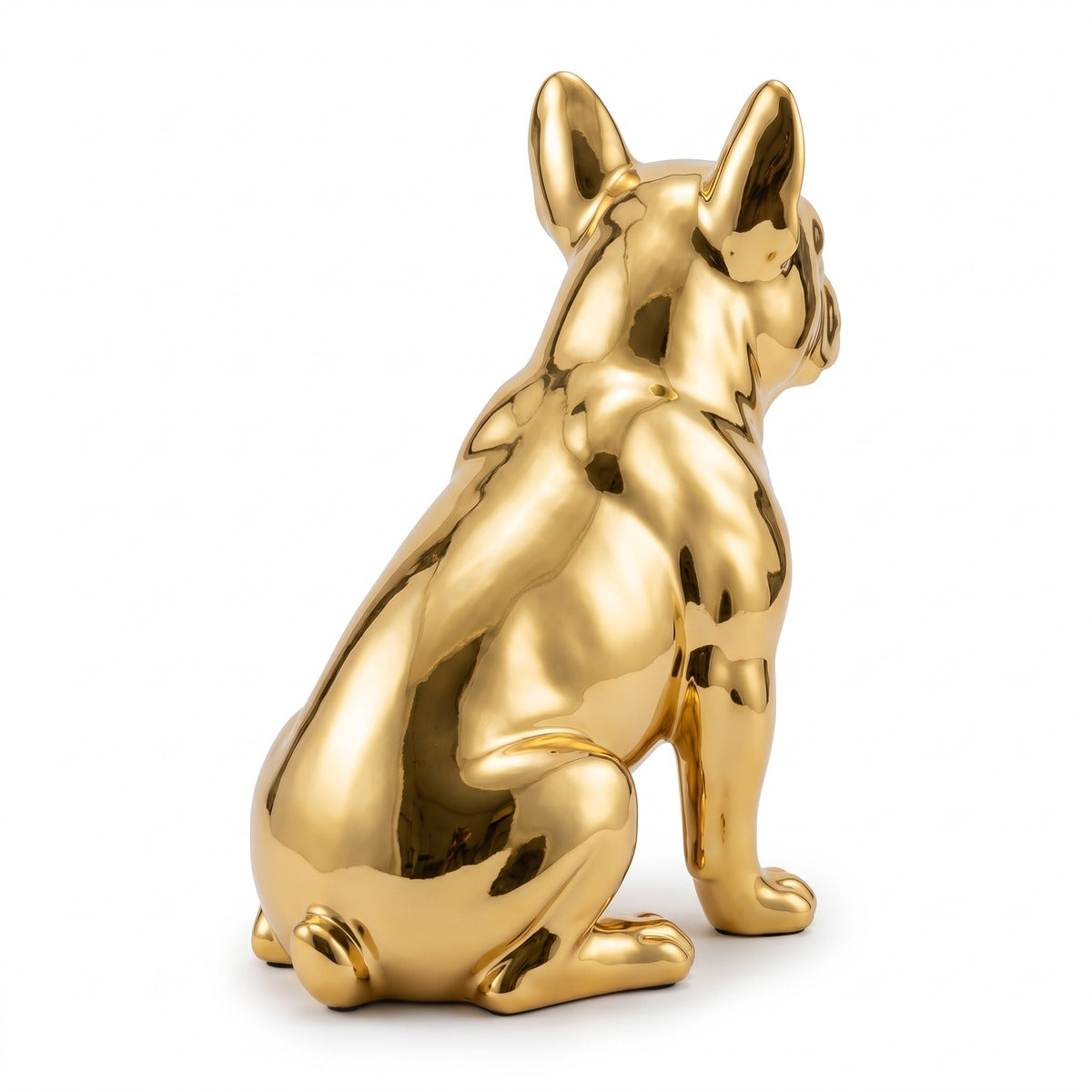 Casa Padrino Luxus Deko Figur Hund Bulldogge Gold 21 x 15 x H. 22 cm - Bronze Skulptur - Dekofigur - Luxus Deko Accessoires (KI Ansicht) 3