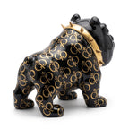Casa Padrino Luxus Deko Figur Hund Bulldogge Schwarz / Gold 20 cm - Deko Skulptur (KI Ansicht) 3