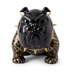 Casa Padrino Luxus Deko Figur Hund Bulldogge Schwarz / Gold 20 cm - Deko Skulptur (KI Ansicht) 1