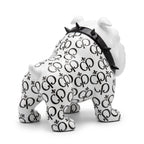 Casa Padrino Luxus Deko Figur Hund Bulldogge Weiß / Schwarz 20 cm - Deko Skulptur (KI Ansicht) 3