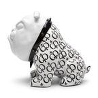 Casa Padrino Luxus Deko Figur Hund Bulldogge Weiß / Schwarz 20 cm - Deko Skulptur (KI Ansicht) 2