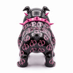 Casa Padrino Luxus Deko Figur Hund Bulldogge Schwarz / Pink 20 cm - Deko Skulptur (KI Ansicht) 3