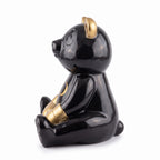 Casa Padrino Luxus Deko Figur Boxer Teddybär Schwarz / Gold 50 cm - Deko Skulptur (KI Ansicht) 2