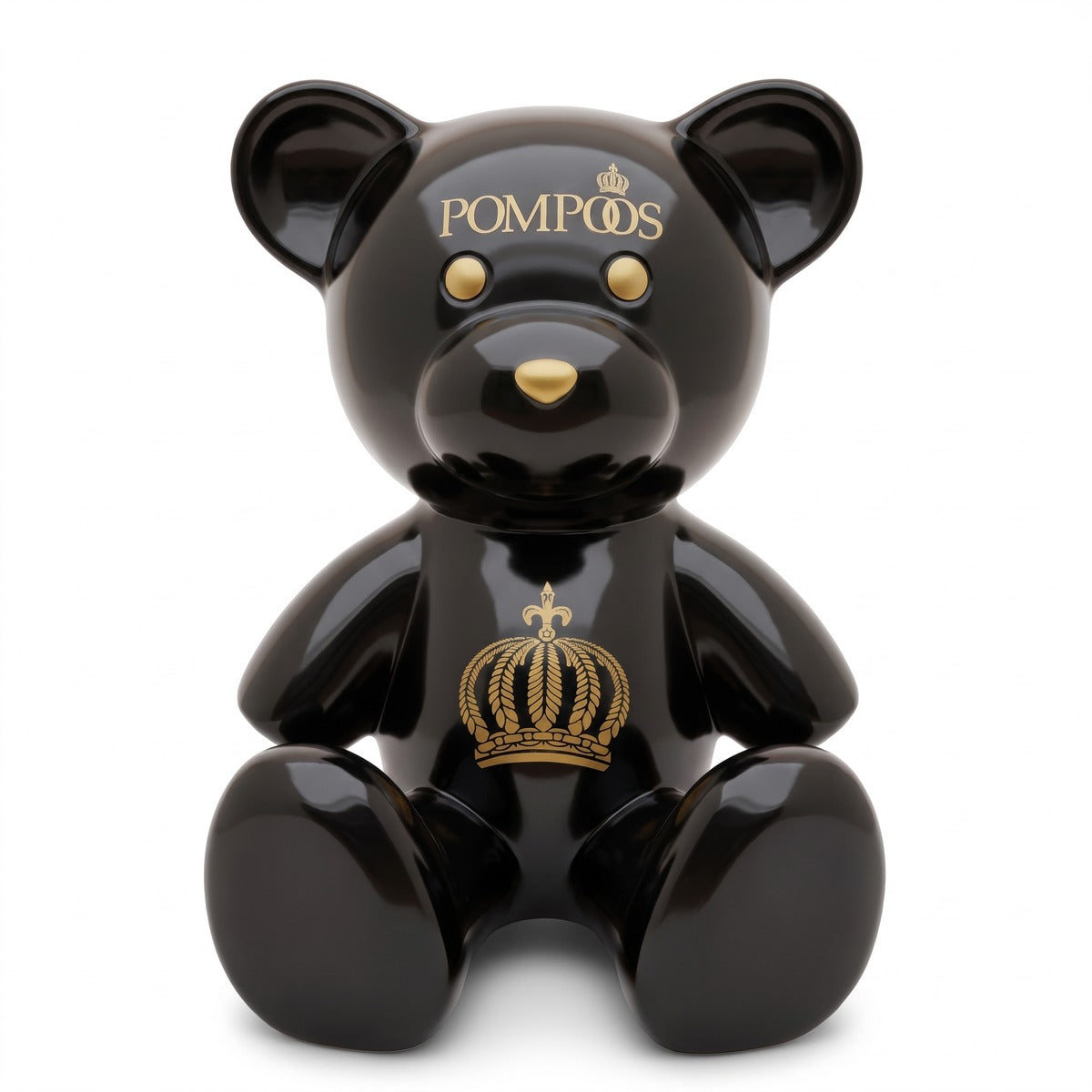 Harald Glööckler Luxus Designer Deko Teddybär Skulptur Pompöös by Casa Padrino Schwarz / Gold - Glööckler Deko Figur - Designer Deko Figur Teddy (KI weiss) 1