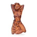Casa Padrino Jugendstil Garten Deko Skulptur Frau Rost H. 72,6 cm (freigestellt)