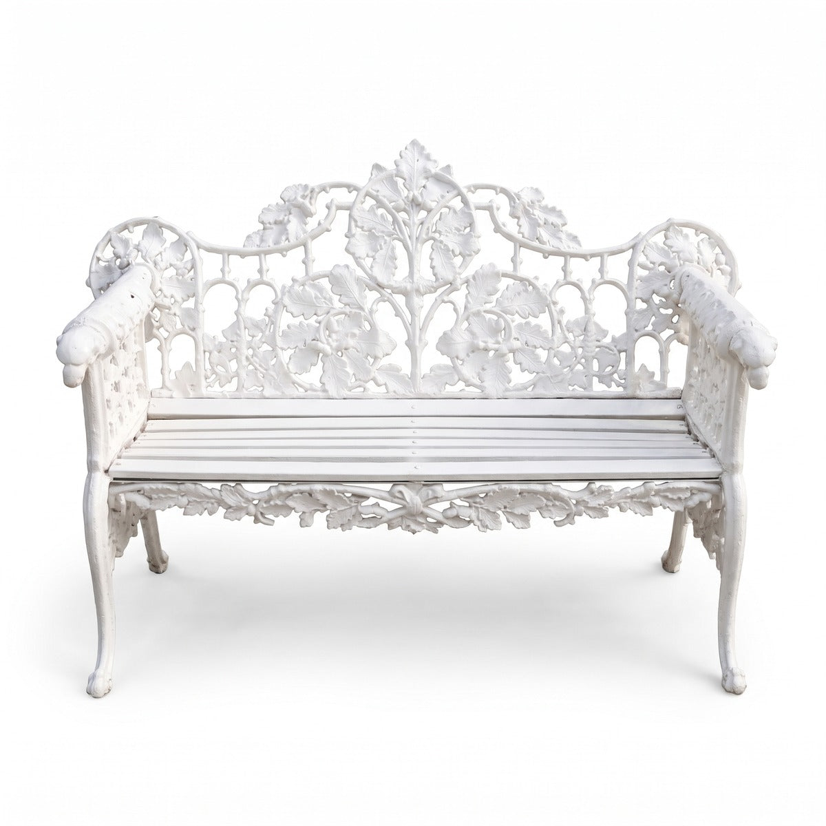 Casa Padrino Barock Gartenbank Weiß 148 cm - Barock Garten Möbel (KI weiss) 1